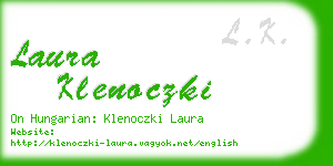 laura klenoczki business card